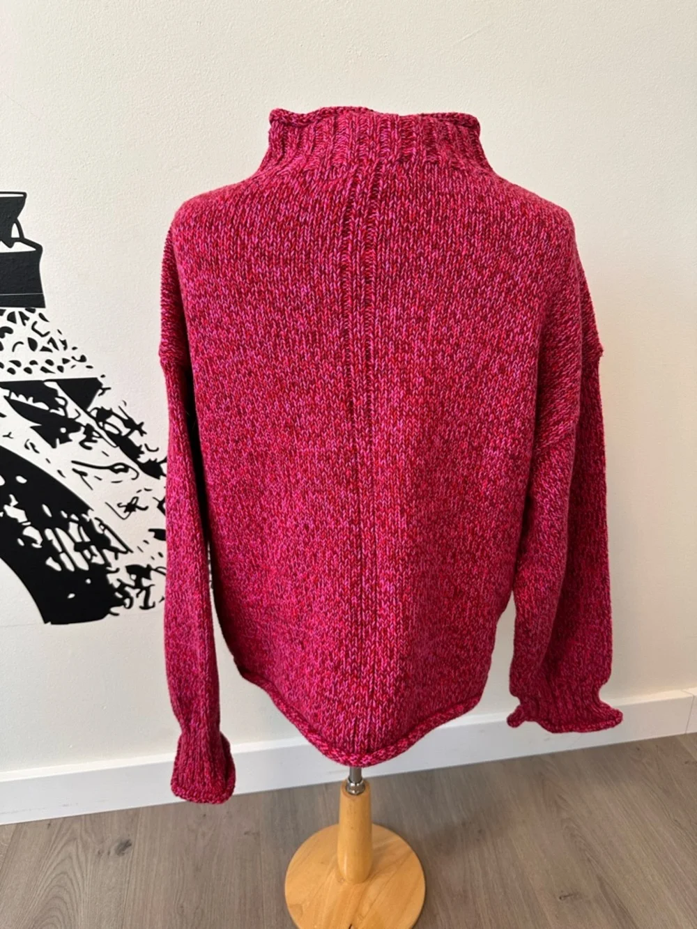 J. Crew Women's Crewneck Sweater in Heathered Raspberry - Picture 3 of 5